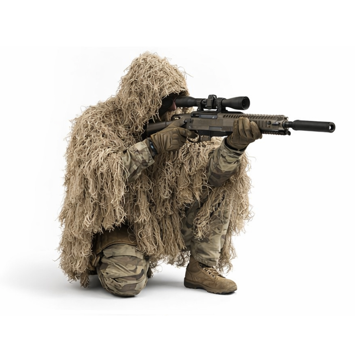 forme　Ghillie blucher Camouflage Ghillie Suit Poncho Desert Pattern