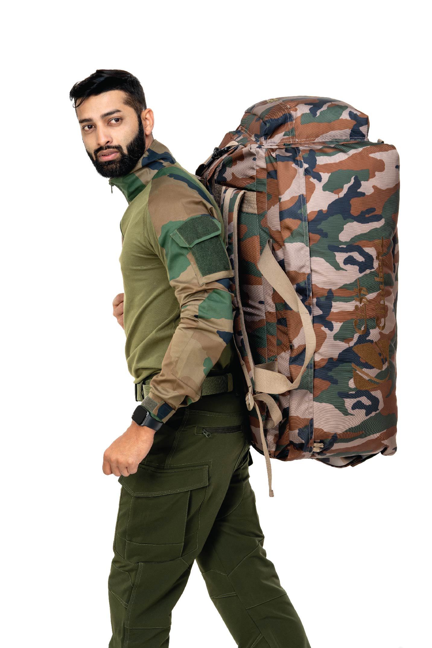 Duffle Bag Woodland Camo | Cliff Climbers