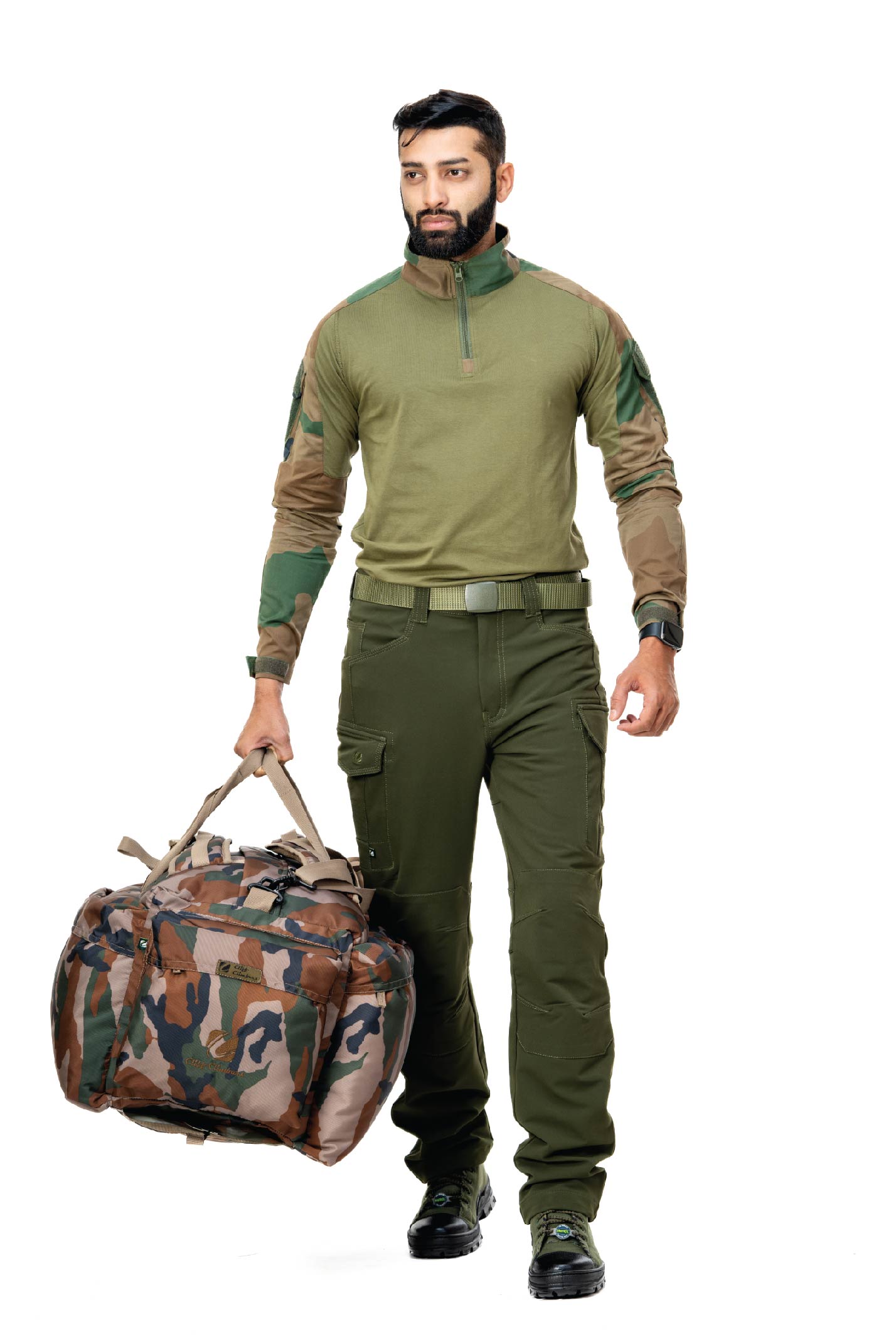 Duffle Bag Woodland Camo | Cliff Climbers